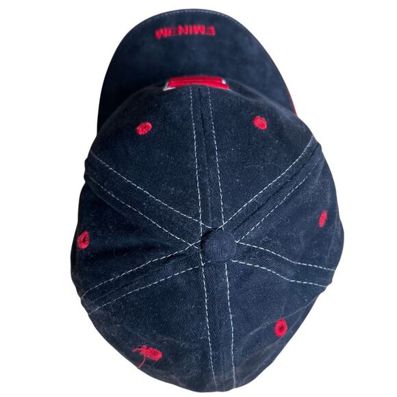 Vintage Eminem Rap Black & Red Fitted Cap Size S-M Bio-Domes - Picture 3 of 11